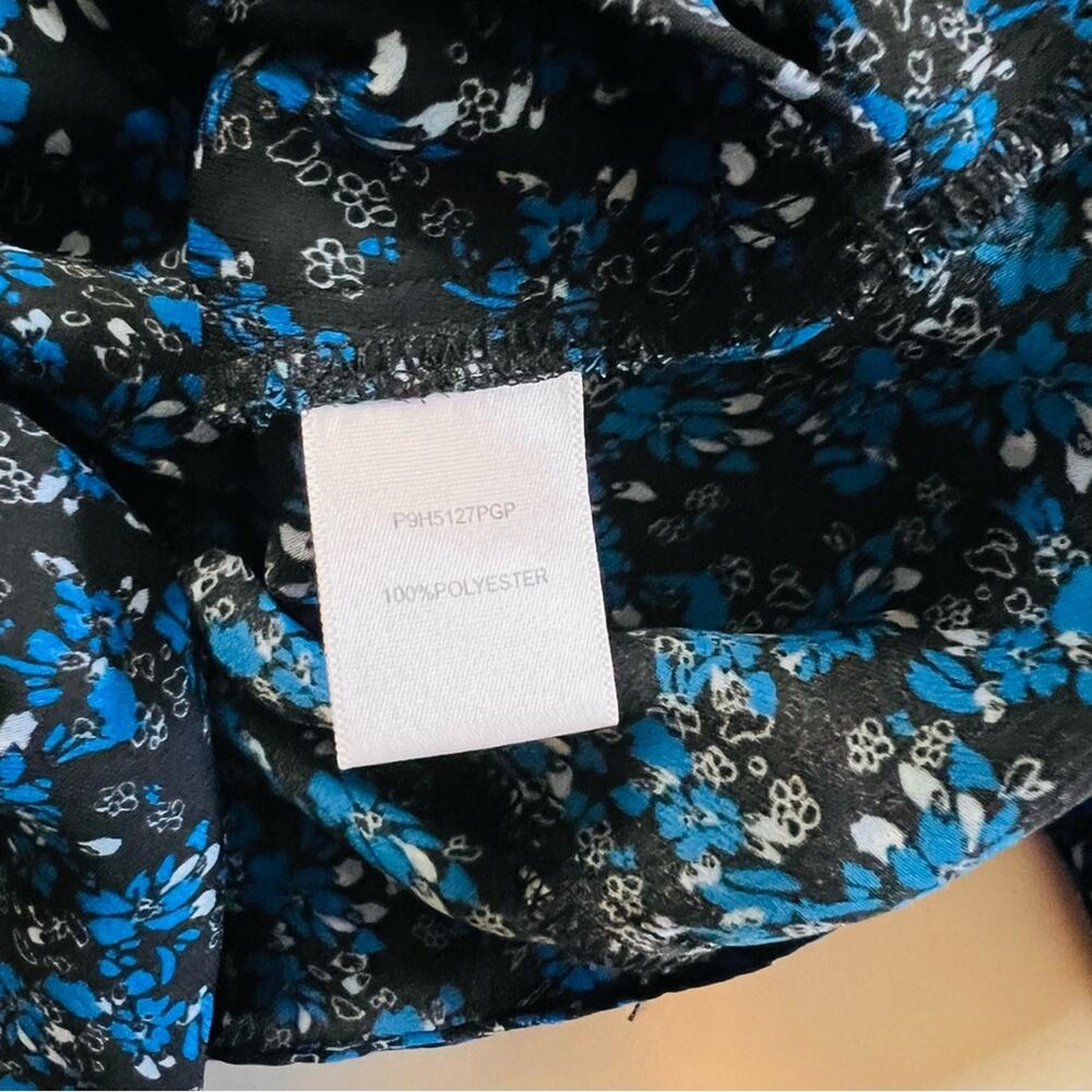 Parker Floral Crop Top Size XL Blue Multi - Picture 6 of 8